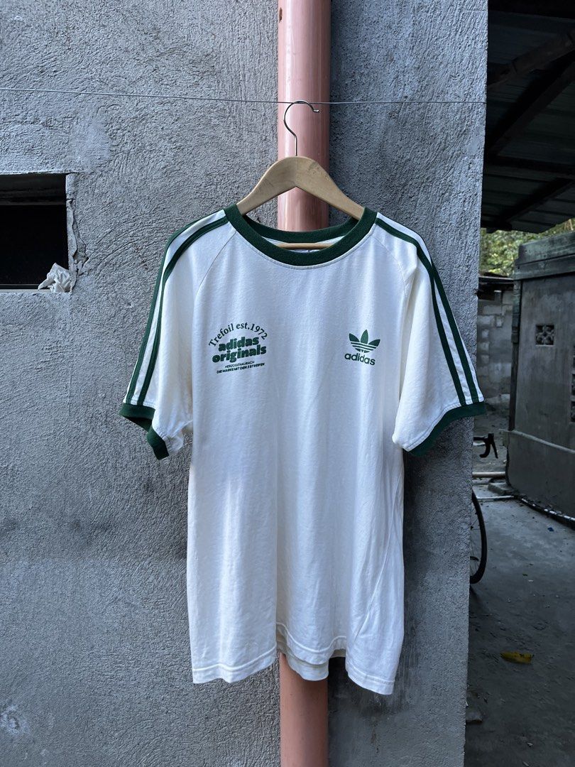 adidas ringer shirt (Category: Tshirts & Polo Shirts ) located in San Simon. Submitted by wegintal (Listing ID 1467925624, Image 2). Description: Adidas ringer tee 20.5 x 27.5 Cream colorway Good condition ₱450 freeship.