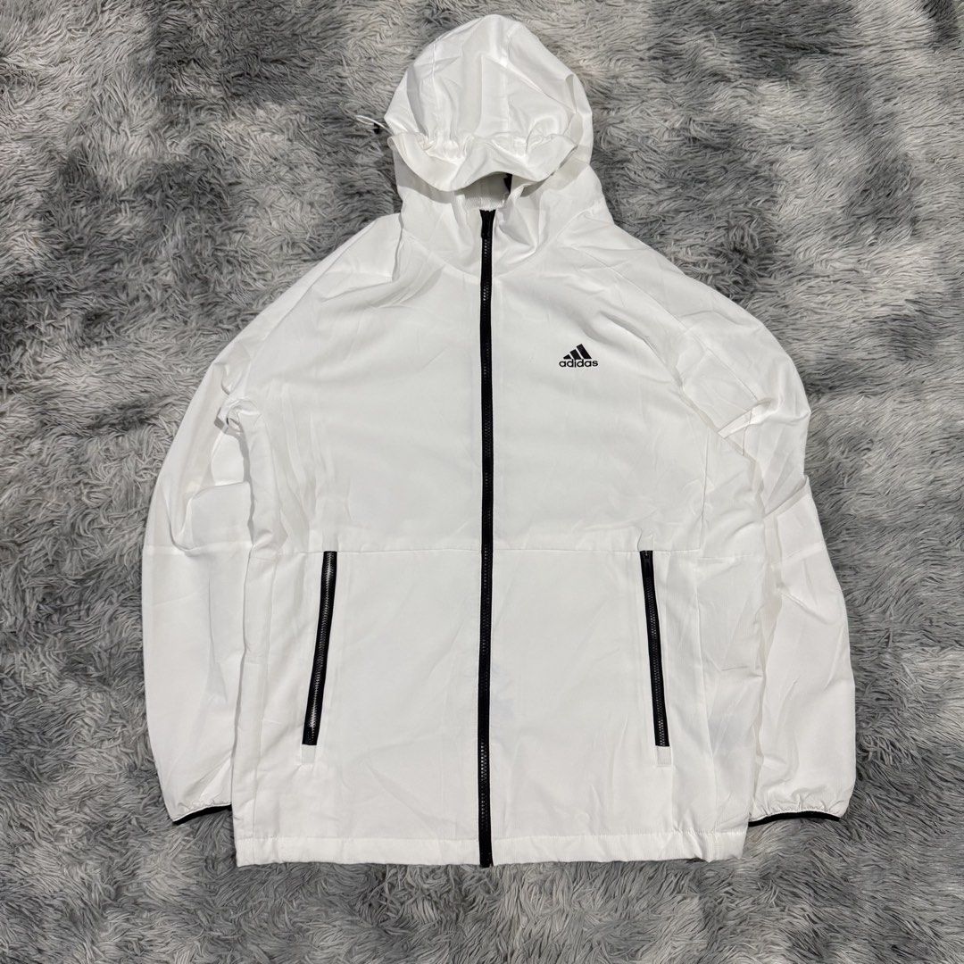 Adidas Running / Outdoor Jacket (Category: Coats, Jackets and Outerwear) located in Mandaluyong City. Submitted by iamkageki (Listing ID 1467948028, Image 1). Description: Sz L 23.5x29 No issue / excellent condition.