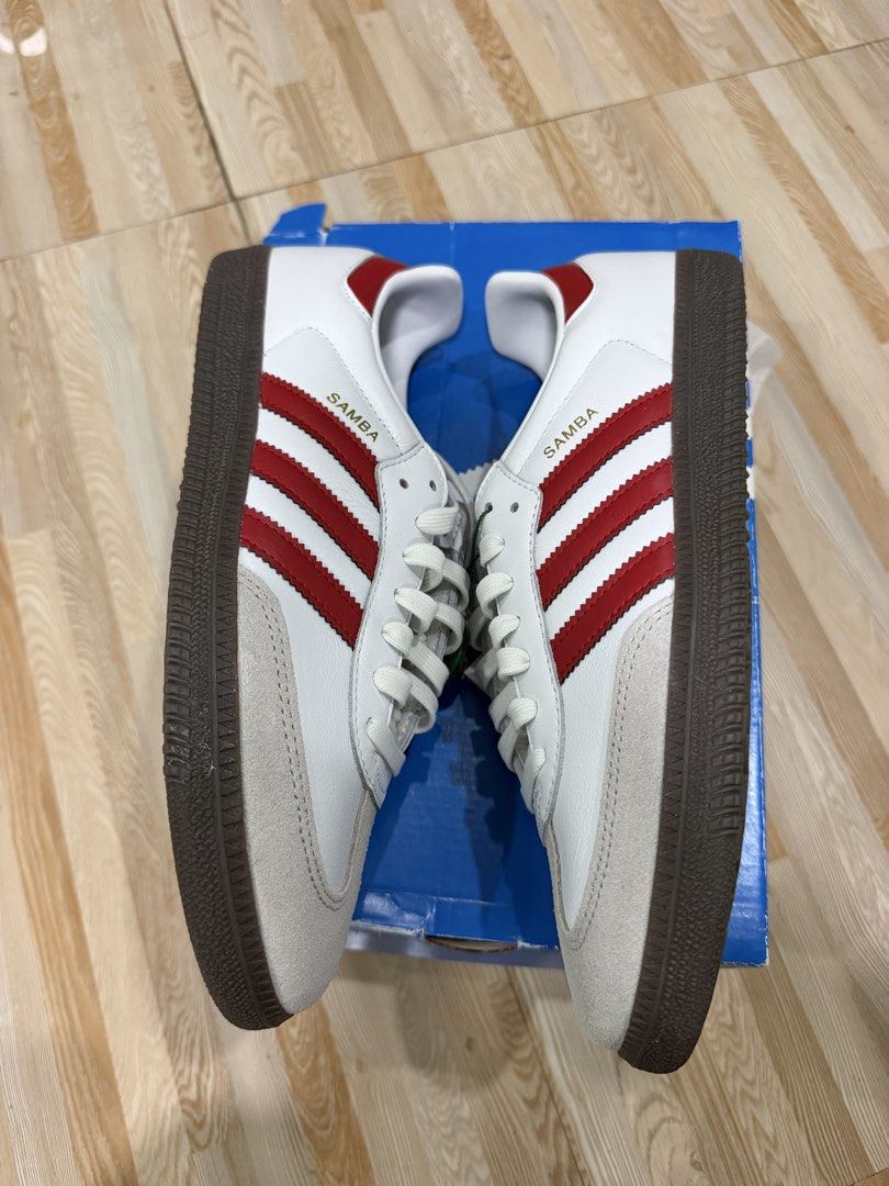 Adidas Samba White Red (Category: Sneakers) located in Tabuk. Submitted by farawayluxe (Listing ID 1468046182, Image 3). Description: ADIDAS Samba OG Originals Men’s size 9 100% Authentic, BNIB STOCKX Verified .
