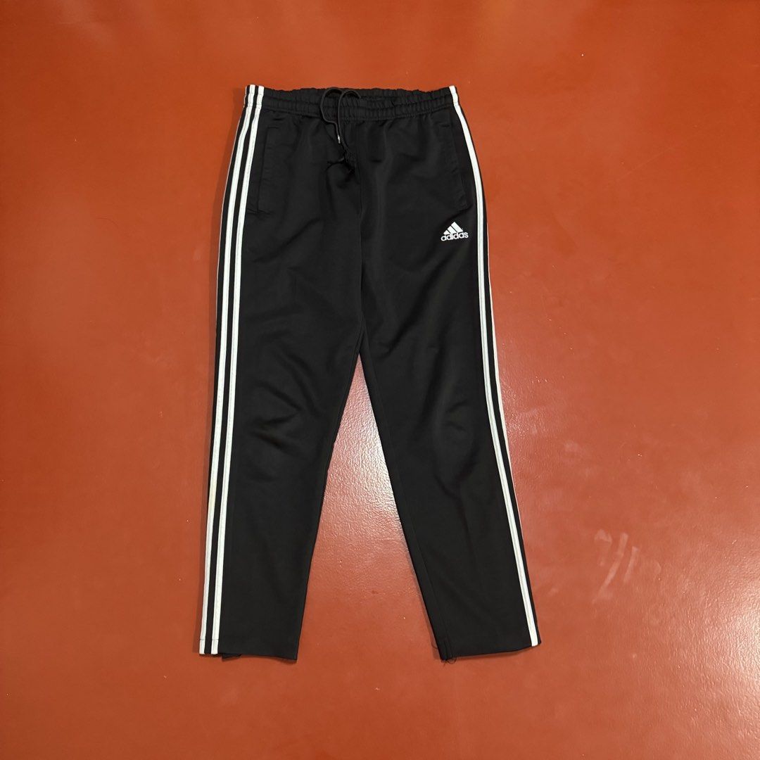 ADIDAS THREE STRIPES TRACK PANTS (Category: Joggers) located in Pasig City. Submitted by buzzthrifty (Listing ID 1467970178, Image 2). Description: SIZE 32-36WAIST 37"LENGTH EXCELLENT CONDITION MAY LOOSE STITCH SA HEM AND SA TALI IF MASELAN .