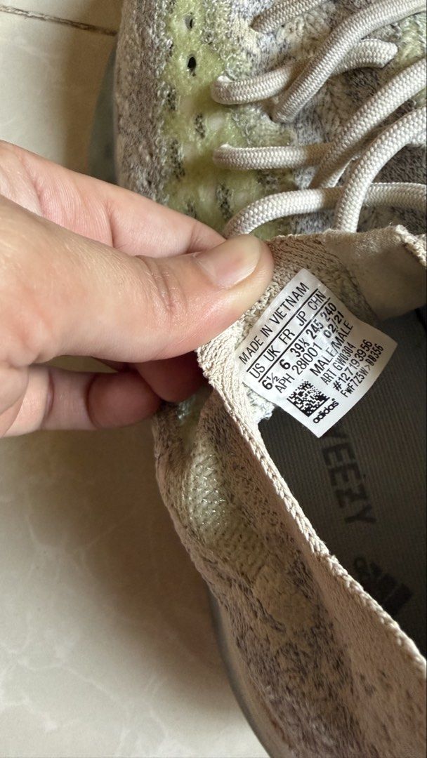 Adidas Yeezy Boost 380 (Category: Sneakers) located in Angeles City. Submitted by decluttering.kimmmyyy (Listing ID 1467850008, Image 3). Description: Brand: Adidas Yeezy Boost 380 Colorway: Alien Blue Size: US 6.5 / UK 6 Condition: Clean soles, minimal signs of wear on the knit upper .