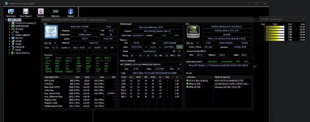 Alienware 15 R4 (Category: Laptops & Notebooks) located in Caloocan City. Submitted by luckywater.dc5220 (Listing ID 1467889232, Image 3). Description: Intel Core i7-8750H 12CPUs GTX 1070 8GB GDDR5 32GB DDR4 RAM 256GB NVMe SSD + 1TB HDD 15.6" FHD 120Hz Display No issue Good as new Parang bago pwedeng pwede sa maselan di masyado nagamit kasinmay Mac Gaming laptop 100% battery health Inclusion: Dell Alienware laptop bag Original Alienware Mouse Ori