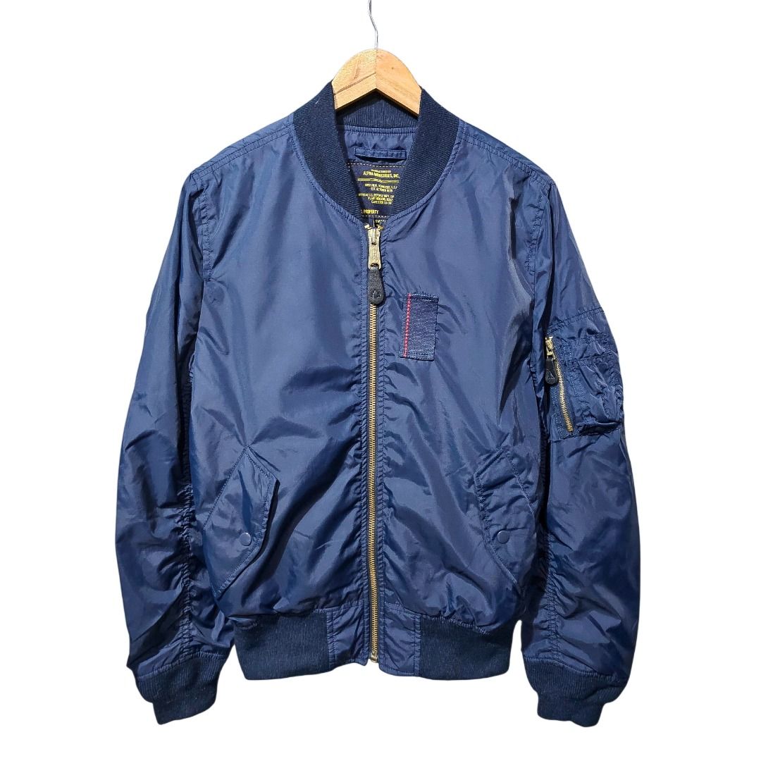 Alpha Industries MA-1 Skymaster Bomber Jacket Navy Blue (Category: Coats, Jackets and Outerwear) located in Las Pinas. Submitted by noblethreads (Listing ID 1467967533, Image 1). Description: Alpha Industries MA-1 Skymaster Bomber Jacket Navy Blue Size: Small on tag Dimensions: 21x27 2,180+sf.
