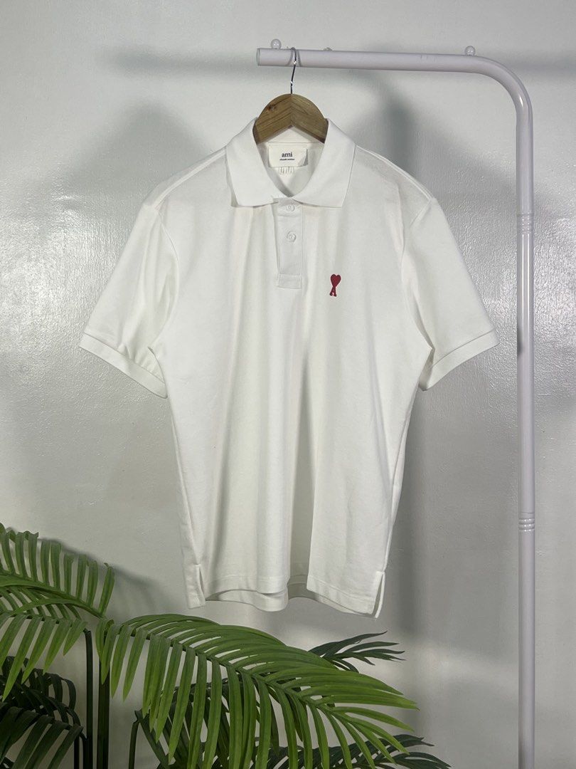 Ami small logo poloshirt (Category: Tshirts & Polo Shirts ) located in Las Pinas. Submitted by thriftstax (Listing ID 1468051687, Image 1). Description: excellent pristine condition with hang tags medium on tag 21x25.