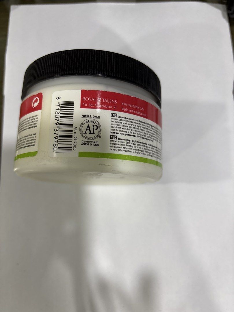 Amsterdam Heavy Gel Medium Gloss 250ml (Category: Hands & Nails) located in Mandaluyong City. Submitted by clothescarousel (Listing ID 1468028755, Image 2). Description: - Brand: Royal Talens Amsterdam - Product: Heavy Gel Medium (Gloss) - Size: 250 ml / 8.5 fl.oz. - Art. No.: 24173015 - Features: Increases gloss and transparency, waterproof once dry - Formula: Acrylic resin dispersion - Origin: Made in Netherlands.
