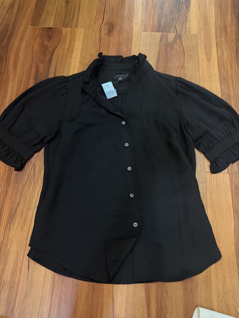 Ann taylot black raffle blouse (Category: Blouses) located in Manila. Submitted by mamaansshop (Listing ID 1468019887, Image 1). Description: Original price 9k Brand new with tag.