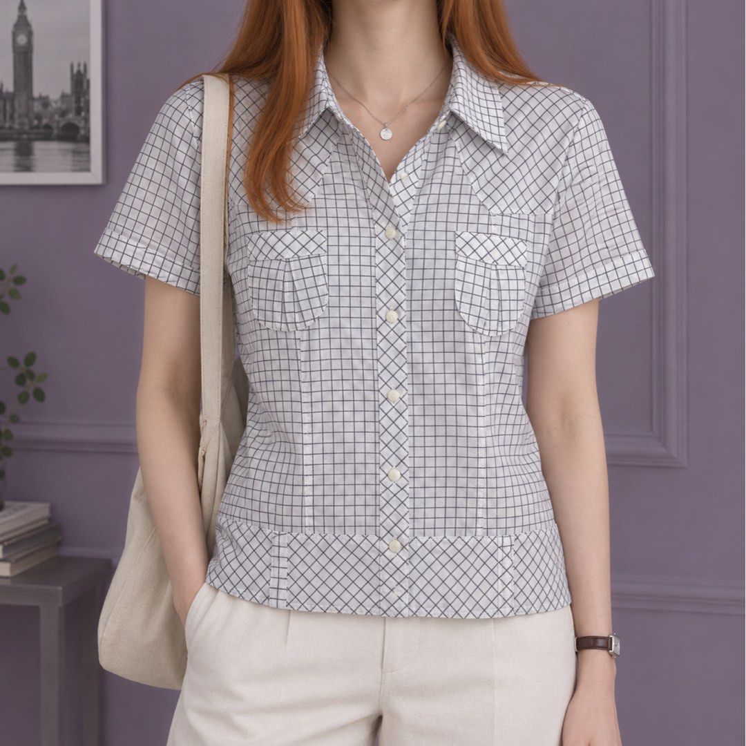 ANNZO JEANS short sleeve checkered Button-Up Blouse (Category: Blouses) located in Daraga. Submitted by nanasnonsense (Listing ID 1468020222, Image 1). Description: PROMO! BUY 9 FOR 500 + GET 1 FREE - applicable for PHP 79 tops and/or dresses from my listings - choose free item from free pile Items are all preloved or thrifted so please manage your expectations. Thank you! .