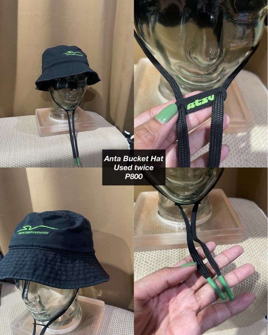 Anta Street style Bucket Hat (Category: Caps & Hats) located in Quezon City. Submitted by smileclothingline (Listing ID 1467841725, Image 1). Description: 🚚Courier: J&T/Lalamove/Gogoexpress 📍Shipping fee depends on your location 💸Mode of Payment: BPI/Gcash/Paymaya ‼️Payment first, only then will ship the item.