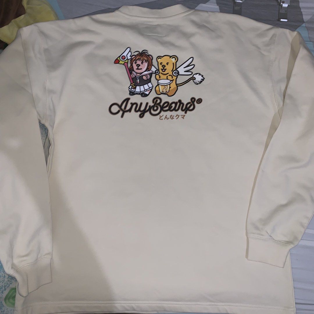 ANYBEARS Cardcaptor Sakura Sweater Pullover Sweatshirt (Category: Longsleeves) located in Pasig City. Submitted by subtitles (Listing ID 1467989303, Image 3). Description: - very good quality sweater i bought in taiwan, 100% cotton and very thick - 29.5 inches long. 24 inches sleeve length. 24 inches width - used only twice, very tiny/minimal dirt/stains that could easily removed after washing. selling cause i barely ever wore it and nakakatamad 