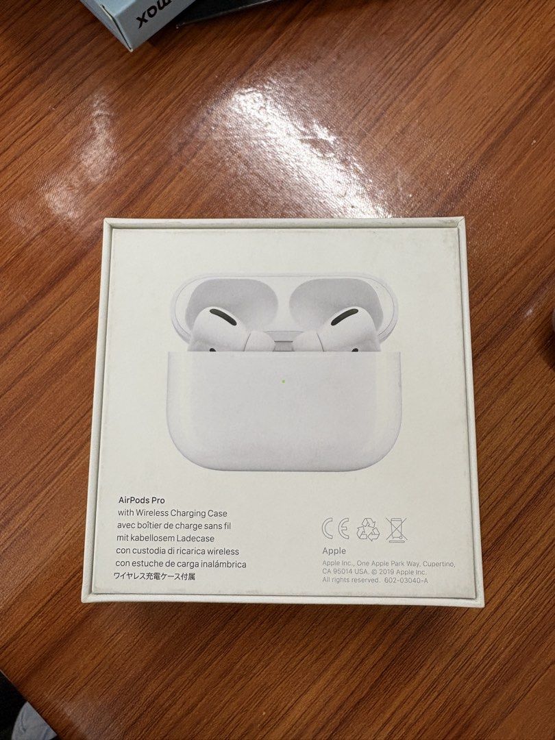 Apple Airpods 1st Gen (Category: Earphones) located in Manila. Submitted by summercookie (Listing ID 1467770408, Image 1). Description: AirPods Pro Model Number A2084 6F21 Battery is okay Charging case is okay With box Both earbuds working Left side has static sound during transparency mode and ANC mode.