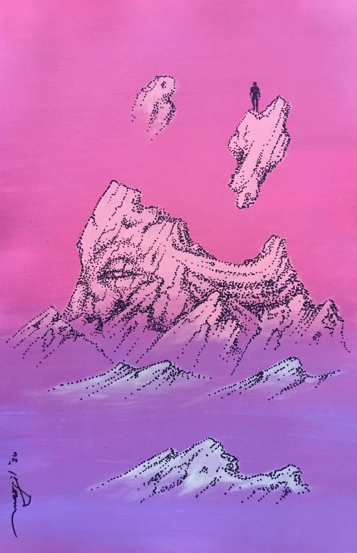 Artwork mixed media " Antediluvian " (Category: Frames & Pictures) located in Santa Rosa. Submitted by teph.l (Listing ID 1467919247, Image 3). Description: “Antediluvian” Php 5,000 Medium: Mixed Media on Bristol Board Size: 13 x 8 1/2 inches without frame Approx 14 x 9 1/2 inches with frame Ap Marfil 2026 MOP: GCASH Shipment: LBC/ Lalamove Shipping fee shouldered by the buyer.