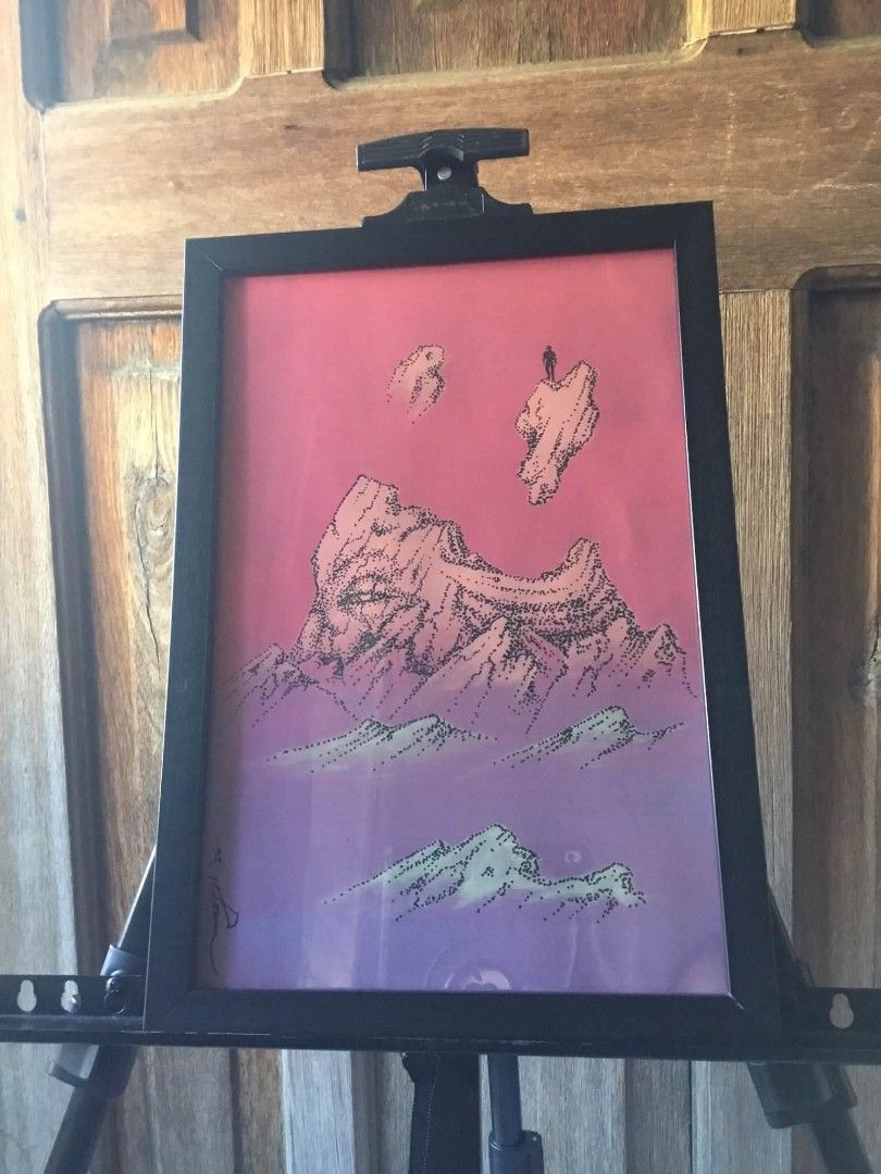 Artwork mixed media " Antediluvian " (Category: Frames & Pictures) located in Santa Rosa. Submitted by teph.l (Listing ID 1467919247, Image 1). Description: “Antediluvian” Php 5,000 Medium: Mixed Media on Bristol Board Size: 13 x 8 1/2 inches without frame Approx 14 x 9 1/2 inches with frame Ap Marfil 2026 MOP: GCASH Shipment: LBC/ Lalamove Shipping fee shouldered by the buyer.