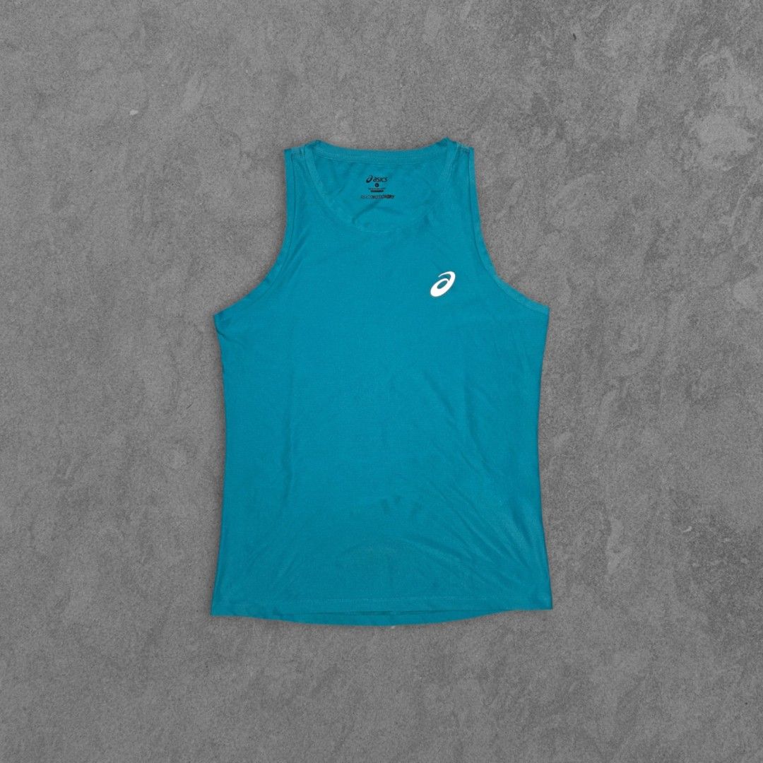 ASICS MOTION DRY RUNNING SINGLET AQUA BLUE (Category: Activewear) located in Tagbilaran City. Submitted by g.itw (Listing ID 1467970388, Image 2). Description: ASICS MOTION DRY RUNNING SINGLET AQUA BLUE LIKE NEW LARGE ON TAG 27x19 NO ISSUES 950+SF.
