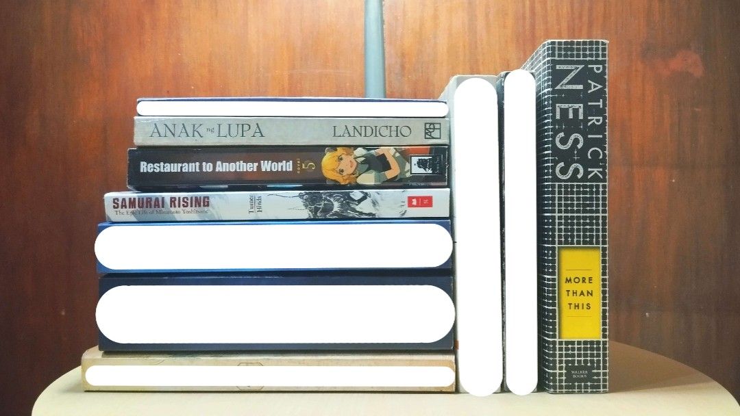 Assorted Books Part 2 (Category: Storybooks) located in Quezon City. Submitted by ed_sells (Listing ID 1439219016, Image 1). Description: Titles: "Mga Kaibigan ni Mama Susan" - Bob Ong [SOLD] "Anak ng Lupa" - Domingo G. Landicho [₱50] "Restaurant to Another World Vol. 5" - Junpei Inuzuka [₱200] "Samurai Rising: The Epic Tale of Miyamoto Yoshitsune" - Pamela S. Turner [₱200] "The Assassin's Blade" - Sarah J. Maas [₱SOLD] "Tower of Dawn" - Sarah J.