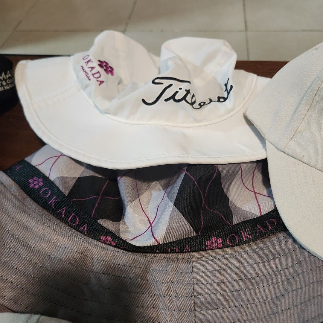 Assorted Caps including Las Vegas and Okada Manila (Category: Caps & Hats) located in Pasay City. Submitted by dqueen28 (Listing ID 1467995162, Image 2). Description: - Assorted caps and hats for daily wear or collecting - Available for individual purchase or as a bundle - Black 'Welcome to Las Vegas' hat - Okada Manila branded caps - White Titleist bucket hat - Black and turquoise WBC hat - Message us for inquiries and offers.