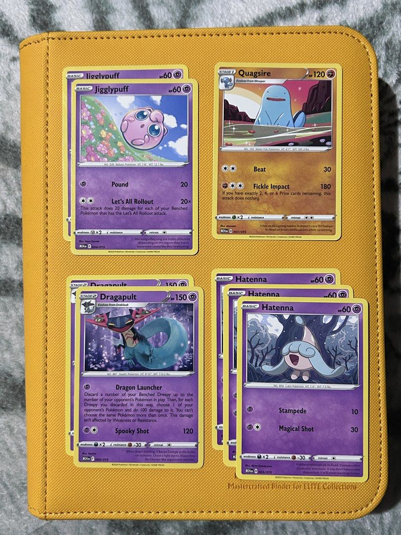 Assorted characters (Category: Raw Singles) located in Manila. Submitted by mxveronicx (Listing ID 1467897678, Image 2). Description: Mcdo Promo 2024 (set) Holo Pikachu x1 Koraidon x1 Drampa x1 Roaring Moon x1 Non-holo Jigglypuff x2 Dragapult x2 Hatenna x3 Quagsire x1.