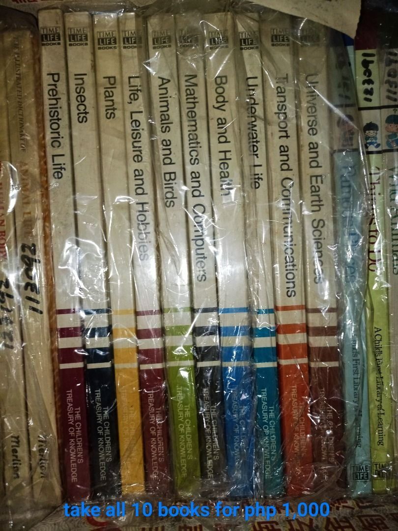 Assorted Children's Educational Books Set (Take All per Set Only) (Category: Children's Books) located in Manila. Submitted by quickwhale.d36690 (Listing ID 1467899955, Image 3). Description: Set of educational hardcover books featuring multiple series: - The Children's Treasury of Knowledge; - Merlion Illustrated Dictionaries; - A Child's First Library of Learning Covers fascinating topics like plants, prehistoric life, space, the human body, an
