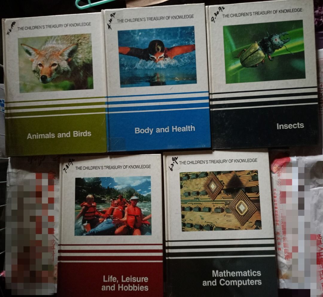 Assorted Children's Educational Books Set (Take All per Set Only) (Category: Children's Books) located in Manila. Submitted by quickwhale.d36690 (Listing ID 1467899955, Image 2). Description: Set of educational hardcover books featuring multiple series: - The Children's Treasury of Knowledge; - Merlion Illustrated Dictionaries; - A Child's First Library of Learning Covers fascinating topics like plants, prehistoric life, space, the human body, an