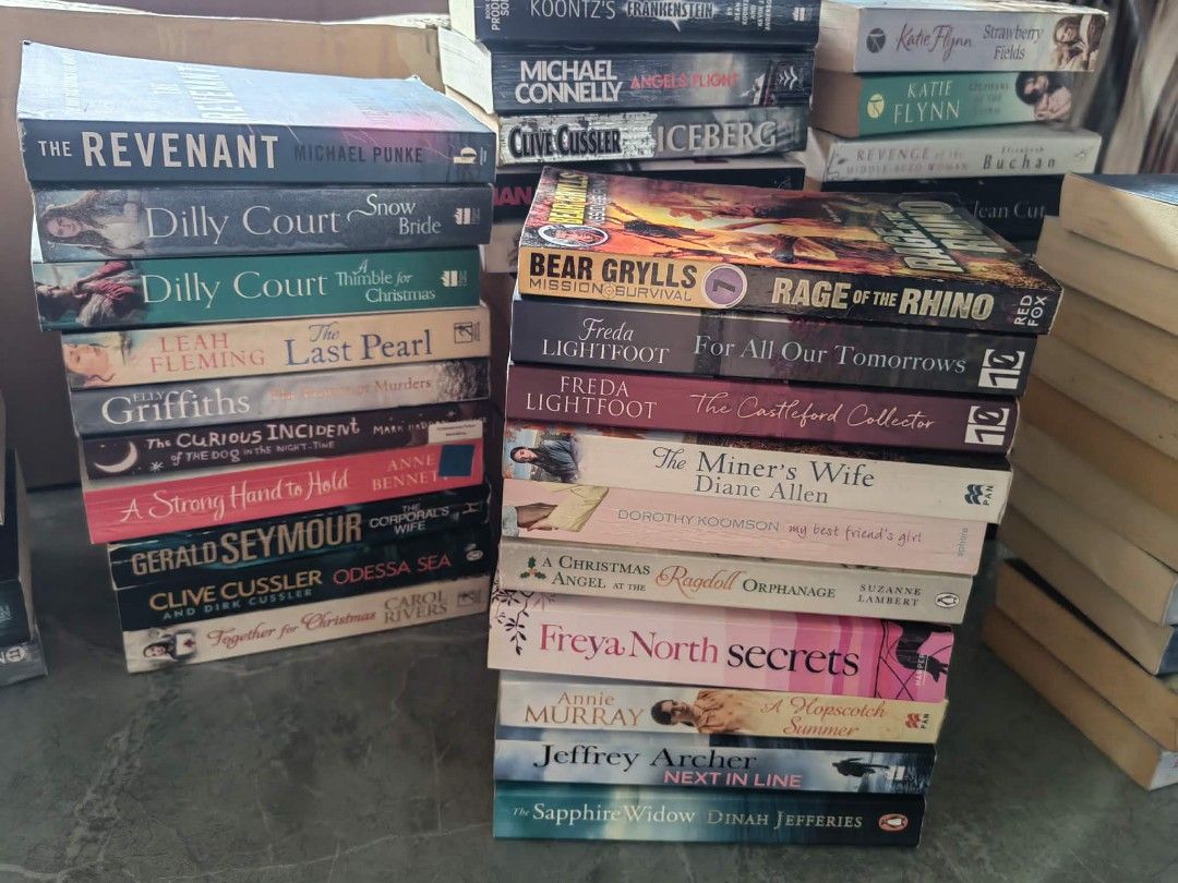 Assorted Fiction and Thriller Paperback Books (Category: Storybooks) located in Manila. Submitted by booksha (Listing ID 1467932990, Image 3). Description: 45 pcs - Genre: Fiction, thrillers, mystery, crime, and historical romance - Format: Paperback novels - Featured Authors: Lee Child, Val McDermid, Patricia Cornwell, Katie Flynn, David Baldacci, and many more - Condition: Great read quality, perfect for filling up your bookshelf - Message us t