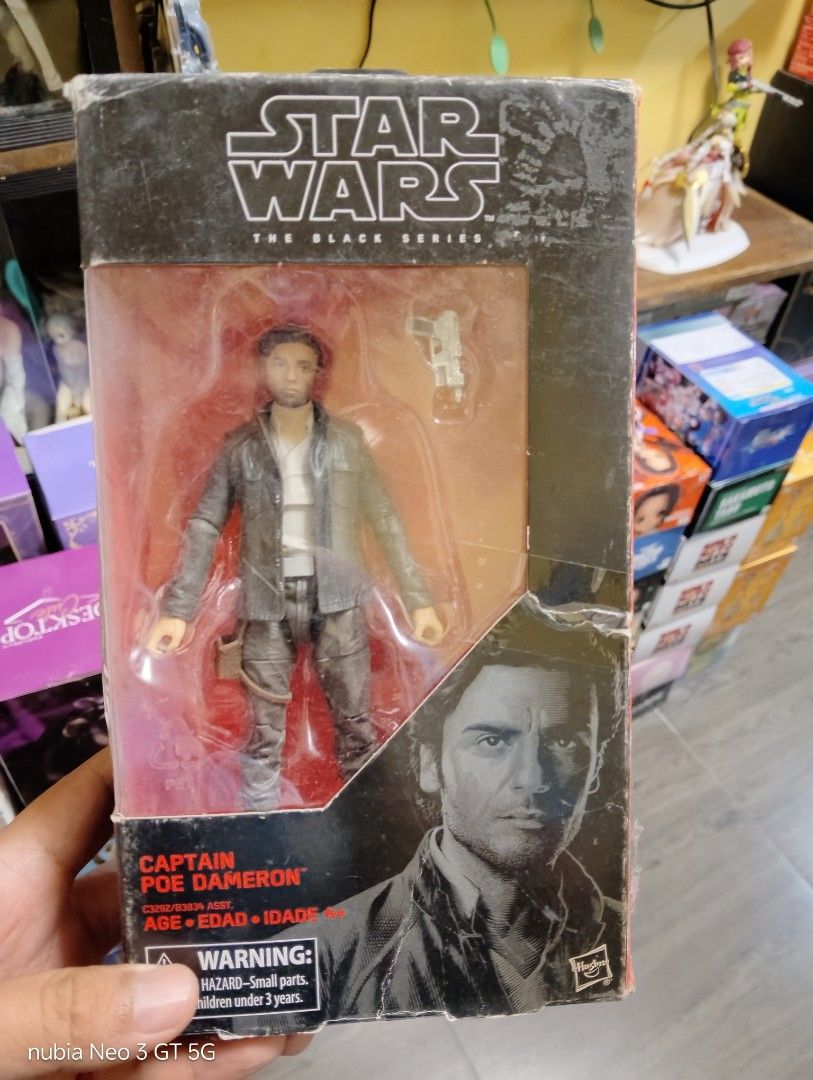 Authentic Black Series Captain Poe Dameron (Category: Action & Battle Toys) located in Mabalacat. Submitted by babyjamil1919 (Listing ID 1467857457, Image 1). Description: Authentic as ia only box 6/10.