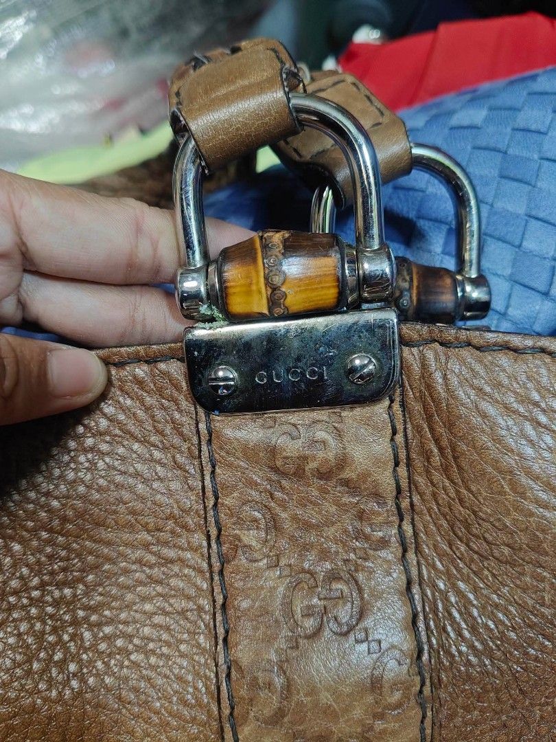 Authentic Gucci Guccissima Bamboo Libeccio Bag (Category: Luxury Bags & Wallets) located in Davao. Submitted by skankinpotato101 (Listing ID 1467997413, Image 3). Description: Authentic Coded.
