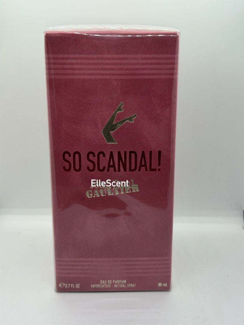 Authentic Jean Paul Gaultier So Scandal! Eau De Parfum (Category: Fragrance & Deodorants) located in Mandaluyong City. Submitted by elle_scent (Listing ID 1468005524, Image 1). Description: A bold, sweet and feminine designer fragrance! * Brand: Jean Paul Gaultier * Name: So Scandal! * Concentration: Eau de Parfum * Size: 80ml / 2.7 fl. oz. * Condition: Box wrapped in plastic; please see photos. Sealed and Brandnew Scent description: A delicious 