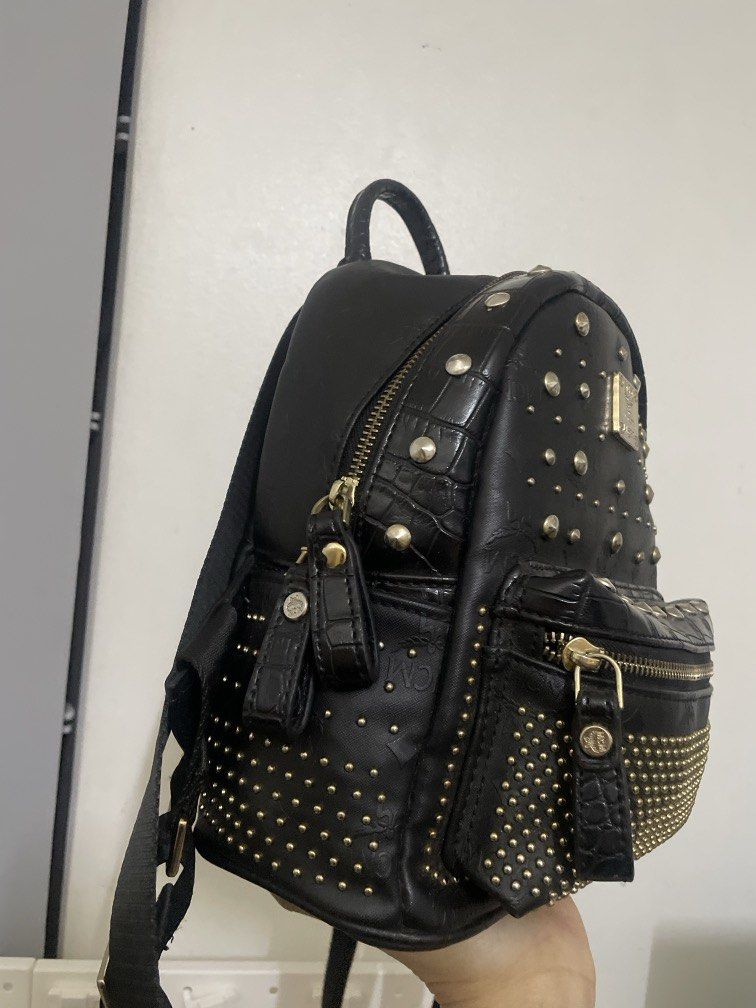 Authentic MCM studded backpack (Category: Backpacks) located in Bacolor. Submitted by louiviellefinds (Listing ID 1467890731, Image 2). Description: Personal preloved. Bought in Korea.