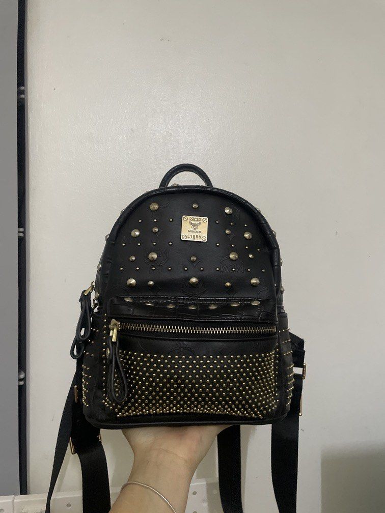 Authentic MCM studded backpack (Category: Backpacks) located in Bacolor. Submitted by louiviellefinds (Listing ID 1467890731, Image 1). Description: Personal preloved. Bought in Korea.