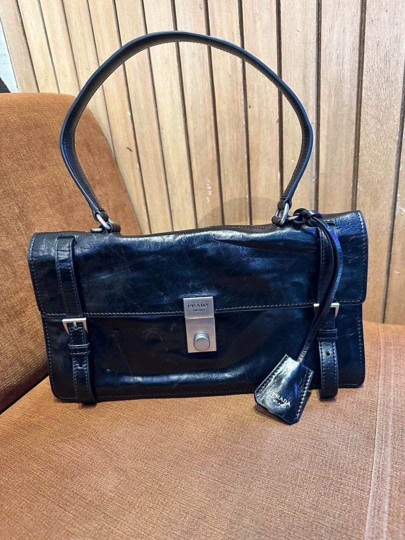 Authentic Prada Buckle Antiques Nappa Leather Bag (Category: Luxury Bags & Wallets) located in Davao. Submitted by vintagefashionwear (Listing ID 1467965703, Image 3). Description: Authentic Accessories not included.