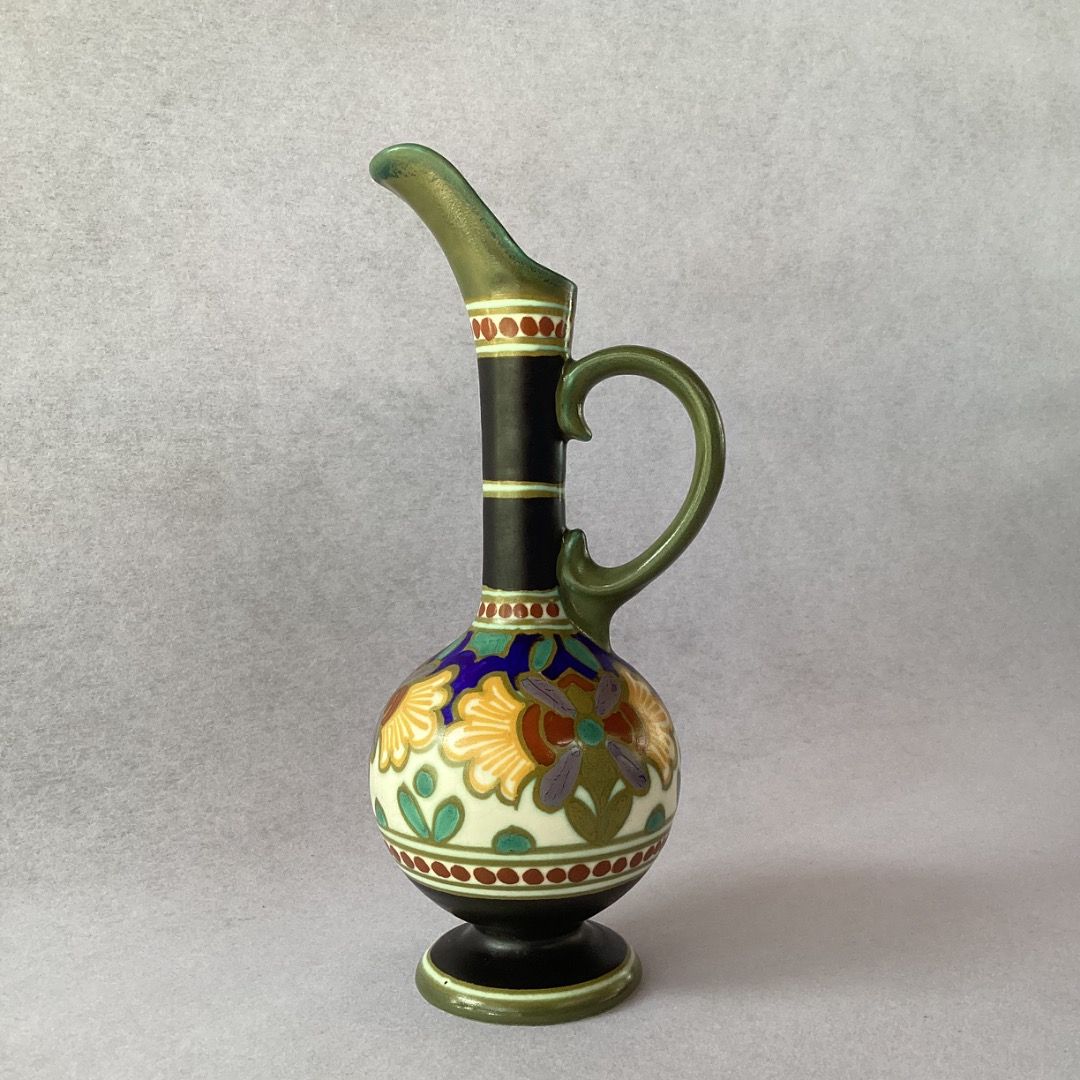 Authentic Royal Gouda Dutch Art Pottery Pitcher Vase – "Madelein" Pattern (Category: Vases & Decorative Bowls) located in Davao. Submitted by eclectic1925 (Listing ID 1467878499, Image 2). Description: Php350 Authentic Royal Gouda Dutch Art Pottery Pitcher Vase – "Madelein" Pattern H: 9.5 inches L: 4.5 inches Opening: 1 inch Please REVIEW PHOTOS We use 100% repurposed packaging materials SF starts at Php70 via Flash Express First to pay.