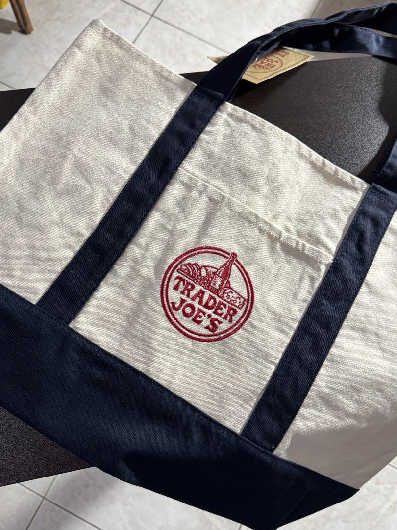 Authentic Trader Joe's Tote Bag Navy Blue (Category: Tote Bags) located in Paranaque City. Submitted by _heysoftie (Listing ID 1467926225, Image 2). Description: AUTHENTIC FROM STATES.
