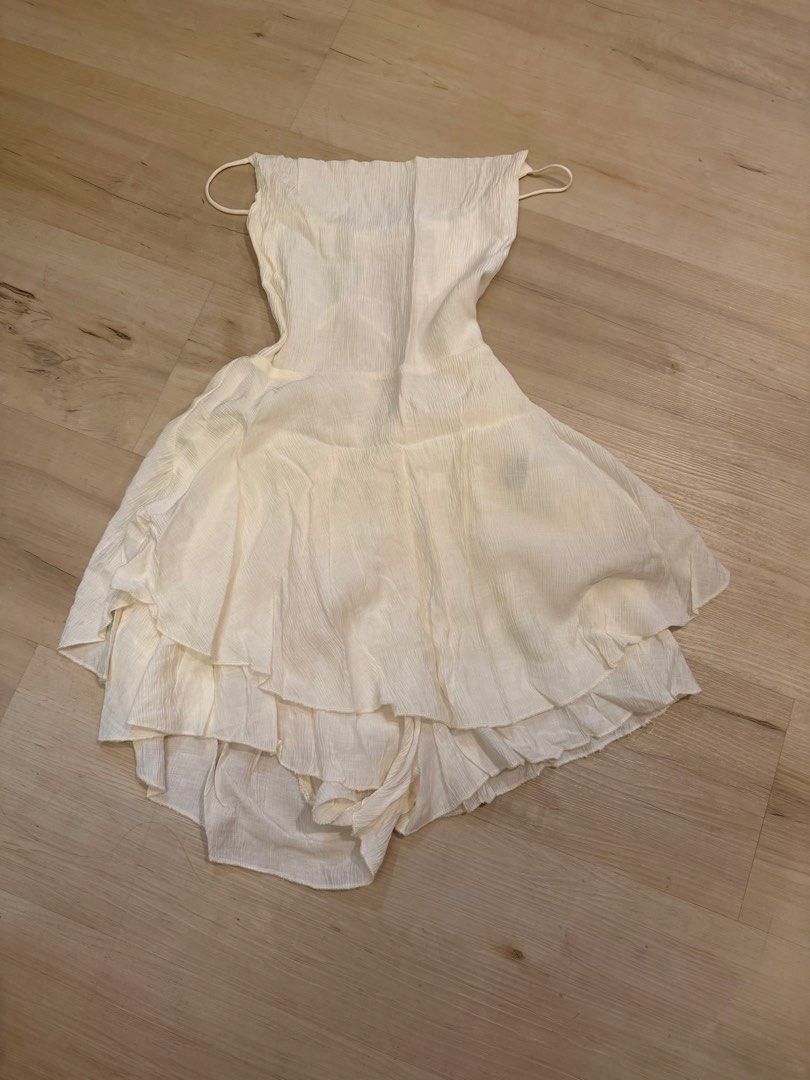 Backless Ruffle Romper Dress (adjustable) (Category: Rompers) located in Manila. Submitted by _____car0usell (Listing ID 1467954895, Image 1). Description: never used, kept in closet.