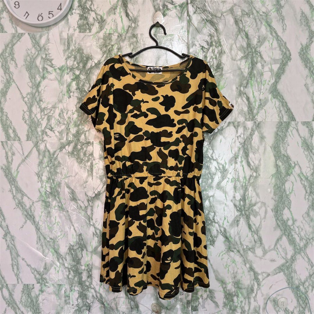 BAPE Dress (Category: Dresses) located in Bulacan. Submitted by letsfindukaywithme (Listing ID 1468058425, Image 1). Description: Bape Dress Fits S-M 18x34" Like new No issue +sf payment first Ship via J&T.