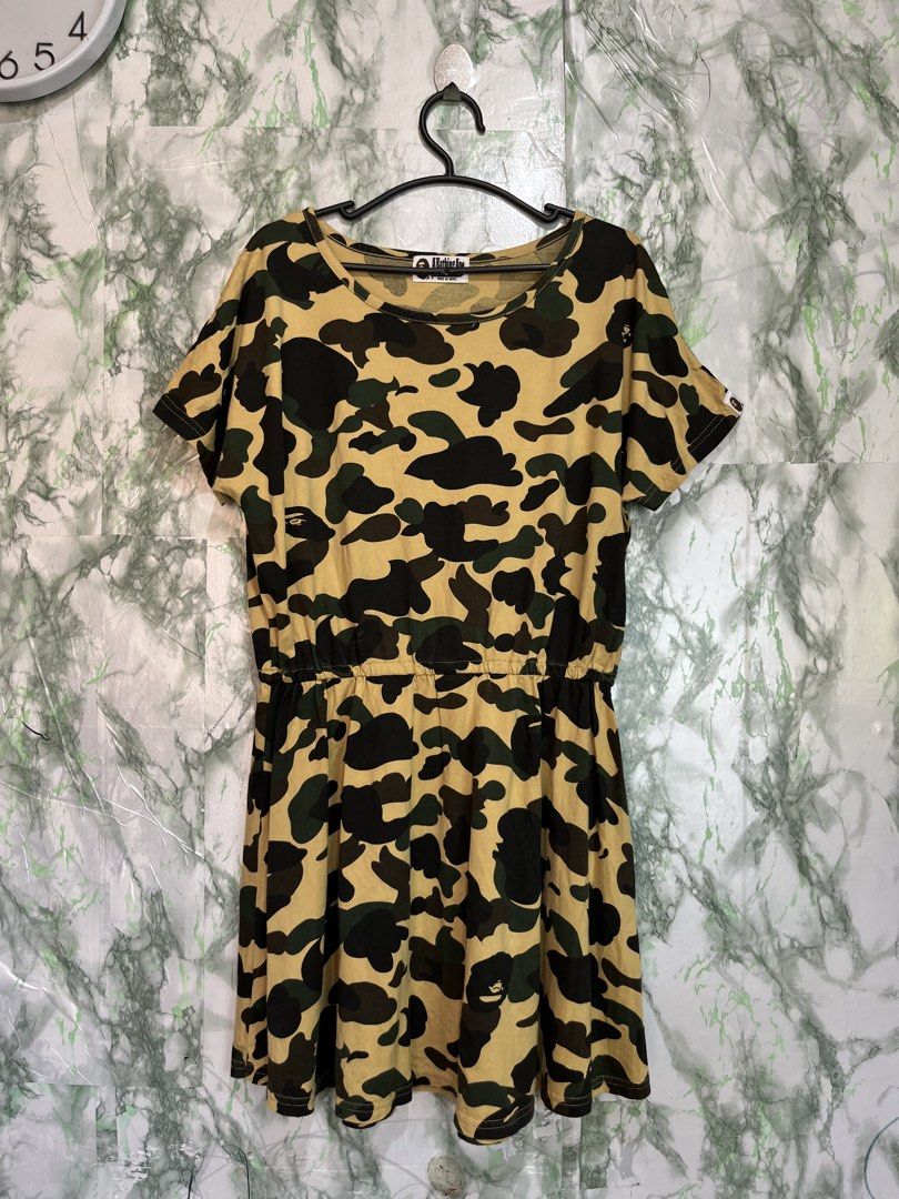 BAPE Dress (Category: Dresses) located in Bulacan. Submitted by letsfindukaywithme (Listing ID 1468058425, Image 2). Description: Bape Dress Fits S-M 18x34" Like new No issue +sf payment first Ship via J&T.