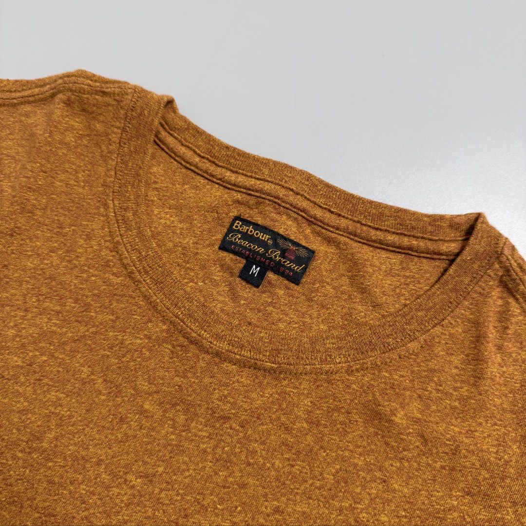 Barbour Heather Round neck T shirt (Category: Tshirts & Polo Shirts ) located in Cebu City. Submitted by inukaybyjlf (Listing ID 1468057822, Image 2). Description: Condition: Good as new Issue: No flaws Dimensions: 19.5x26.5 Best fit: M-L Please refer to photos for actual condition.