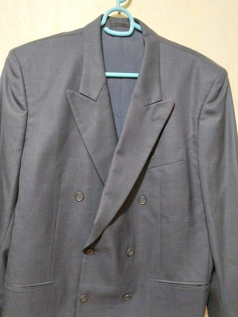BARTI WOOL DOUBLE BREASTED BLAZER (Category: Coats, Jackets and Outerwear) located in Manila. Submitted by PrinceDani.Clothing (Listing ID 1467968728, Image 3). Description: barti double breasted wool blazer large fit 22in width 31in length 19in shoulder 25in sleeves excellent condition .