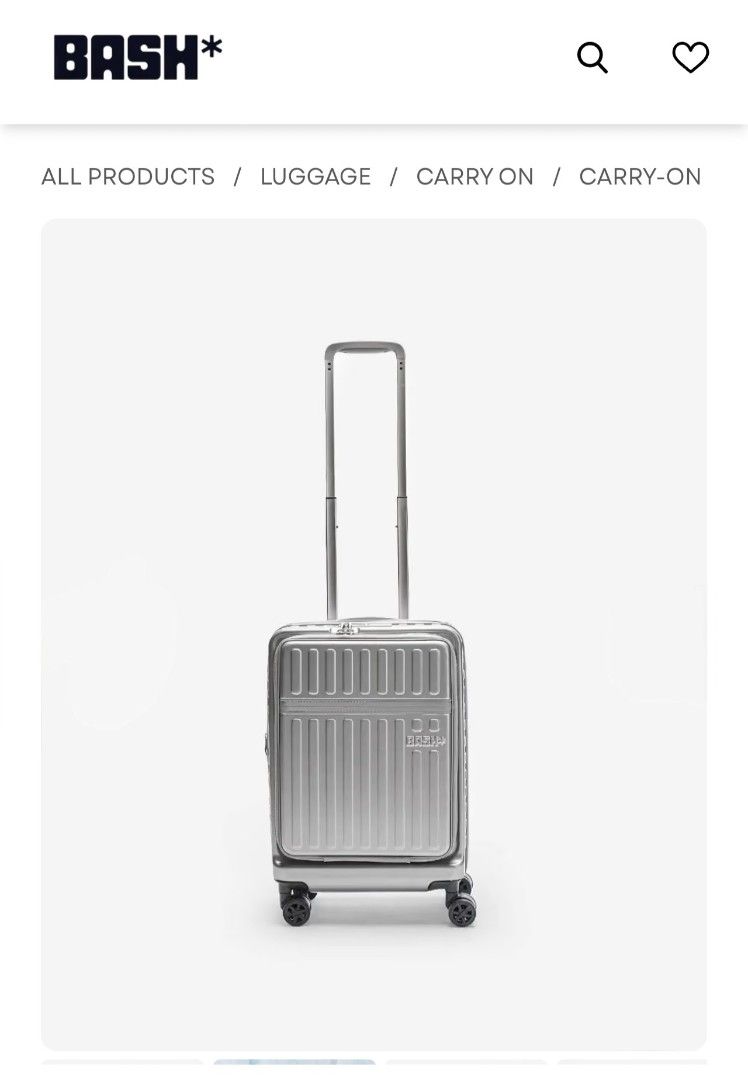 Bash* Subzero Lite Carry On Mist (Category: Luggage) located in Quezon City. Submitted by sureandlegit (Listing ID 1468023850, Image 1). Description: For Sale BASH* Subzero Lite Carry On Mist color (silver metallic) Limited edition color Sold out already Brand new, complete with box, dustbag and cleaning sponge. Dimensions: 54 × 35 × 21.5 cm (H ×Wx D) Weight: 2.6 kg ·Capacity:40L Maximum Load: Up to 13 kg ·Shell: Polycarbonate •Expansion: Up to 5