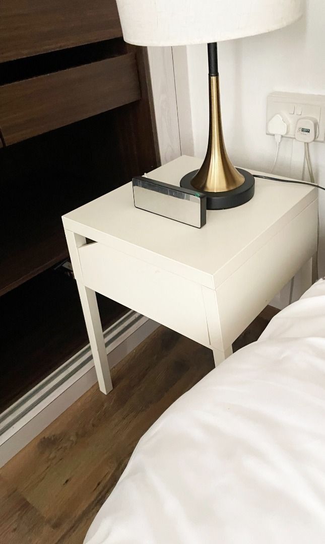 Bedside Table (Category: Tables & Sets) located in Singapore. Submitted by secondlifelove (Listing ID 1468035550, Image 3). Description: Study metal body with front drawer.