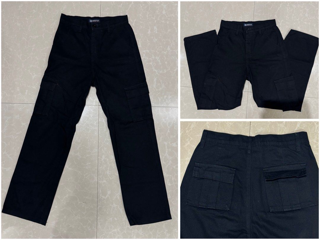 BEEPOP Black Cargo Pants (size25-26) (Category: Jeans) located in Cavite. Submitted by gigi3175 (Listing ID 1467906748, Image 1). Description: .