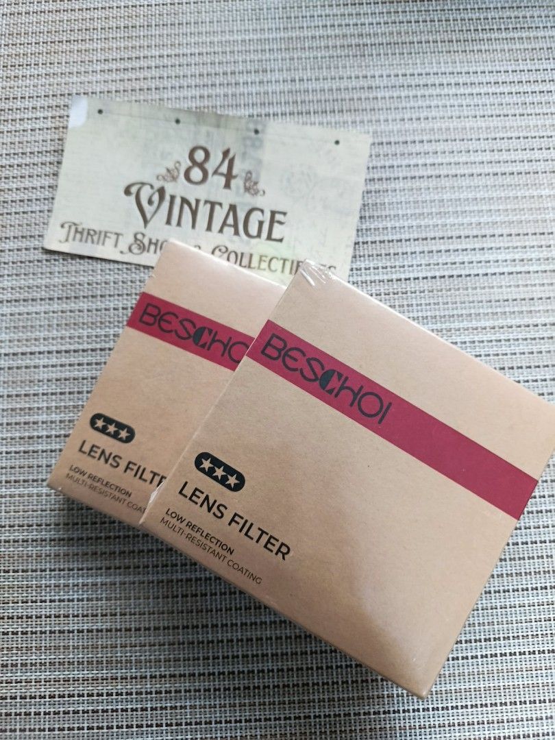 Beschoi filters ND2-400 and CPL (Category: Vintage Collectibles) located in Las Pinas. Submitted by 84vintage (Listing ID 1467919549, Image 1). Description: Sealed units. As is where is. puede buksan with video after payment just to verify if ok. 67mm ND2-400 and 58mm CPL. Actual photos posted. Please examine them carefully as they are part of the description. --📌 MUST READ Before Dealing with us 📌-- ⚠️Price is posted. No lowballs please. ⚠️Vin