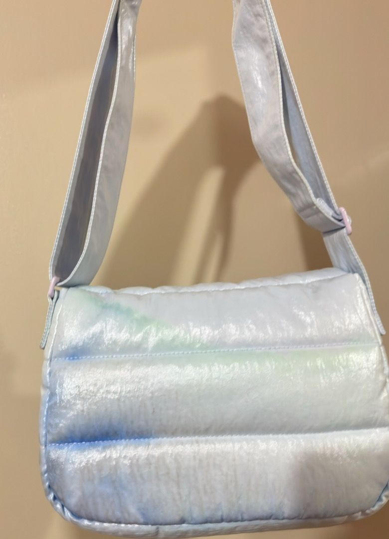 Beyond the Vines Poofy Bag (Lilac) (Category: Sling Bags) located in Paranaque City. Submitted by patricia_1998 (Listing ID 1467918535, Image 2). Description: Beyond the Vines Poofy Bag (Lilac) - used - with dust bag - no box - with visible blue marks (see photos) due to liquid spill inside bag .