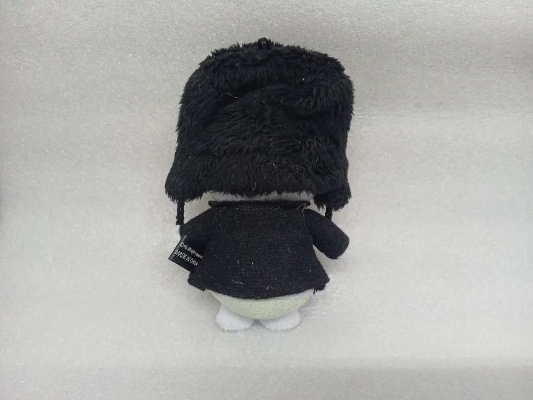 BIGBANG Krunk Plush Keychain (Category: Plushies & Soft Toys) located in Pila. Submitted by Yela.ph_1 (Listing ID 1467945967, Image 3). Description: - Official YG Entertainment merchandise - BIGBANG Krunk plush keychain - Wears a black ushanka hat, matching black outfit, gold chain, and pink peace symbol shirt - White bear body with official YG tag on the back - Great accessory for hanging on bags or keys.