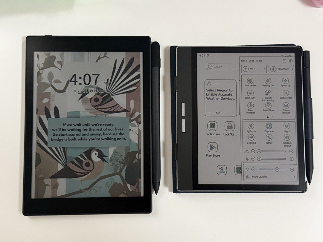 Bigme B751C 100% No Issues ✨ Colored E-Reader Android Black (Category: E-Readers) located in Manila. Submitted by thecluttershop_2018 (Listing ID 1466430551, Image 1). Description: Almost brandnew. Barely used and touched as I have a Kindle Colorsoft and Boox Tab Mini C. Purchased last July for my kids' homeschool planning but I never got to use it. No issues/scratches or dents etc. Complete inclusion: original box, stylus, magnetic cover/case. R
