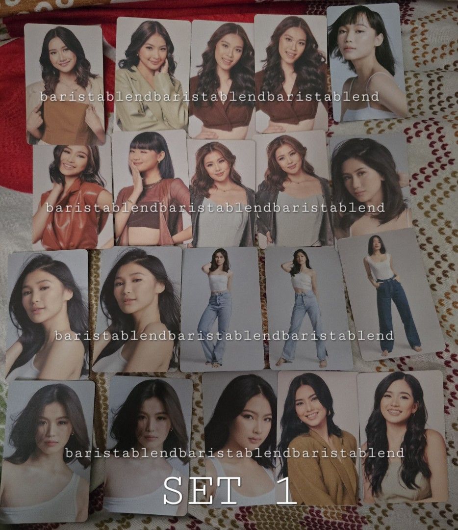 BINI Official Photocards Set (Category: Other Merchandise) located in Paranaque City. Submitted by baristablend (Listing ID 1467905102, Image 1). Description: - Official BINI photocards PER SET ONLY, No tingi - LAST PRICE POSTED - Fixed sets - SET 1 and SET 4- 2K - SETS 2, 3 ,5- 1500 Take all- 7k RFS: Decluttering, not collecting anymore - Shipping fee will be shouldered by the buyer - LBC/Lalamove/Grab only, no J&T option - Meetup every Wed-Fri 