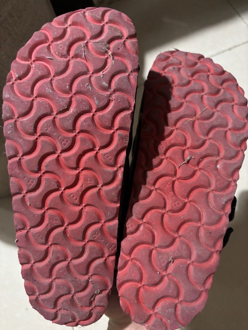 Birkenstock Black Leather Sandals Size 36 (Category: Flats & Sandals) located in Rodriguez. Submitted by eyahhhkm (Listing ID 1467857718, Image 3). Description: - Brand: Birkenstock - Style: Black leather sandals with secure back straps - Size: 36 (Regular Width) - Features: Adjustable metal buckles, signature cork footbed (with visible wear/foot imprints), durable red rubber outsole - Origin: Made in Germany - Condition: Pre-loved with signs of 