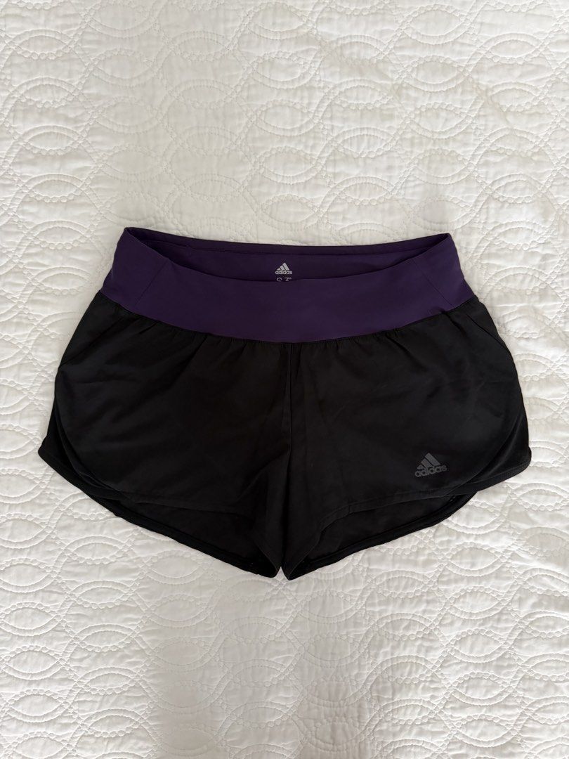 Black & Purple Adidas Running Shorts (Category: Activewear) located in Quezon City. Submitted by kelangot (Listing ID 1467905844, Image 1). Description: Selling this item in great condition! Brand: adidas Size: small Condition: worn only once Color: black & purple RFS: decluttering 📦 Shipping: C/O buyer 💸 Payment: GCash, BPI, or GoTyme Feel free to message me for inquiries Strictly no cancellations, returns, or refunds. Happy shopping! ♡.