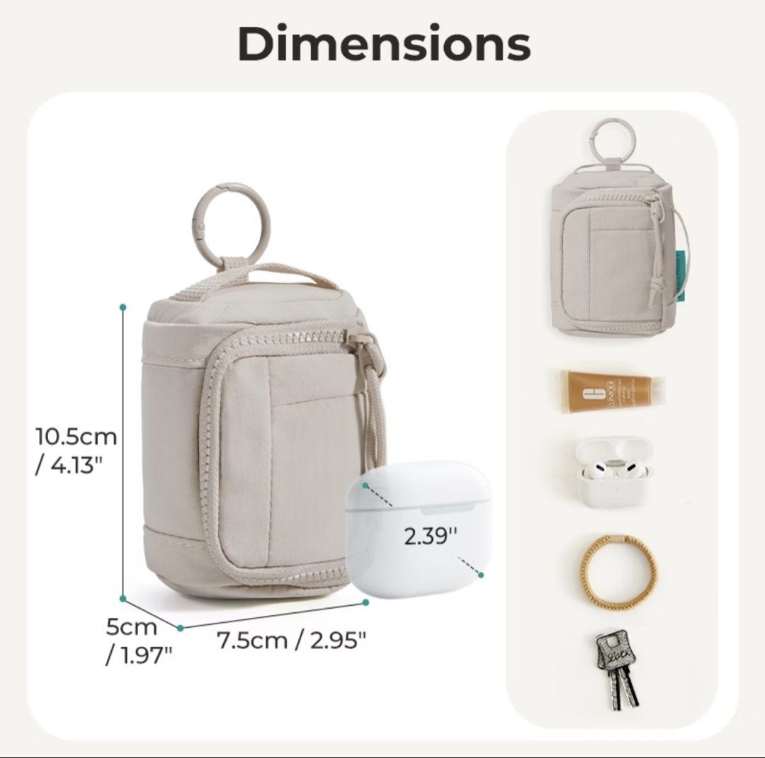 (BLACK) BAGSMART Mini Pouch Backpack Bag Charm Accessories (Category: Purses & Pouches) located in Quezon City. Submitted by meg_ara (Listing ID 1467864263, Image 2). Description: BAGSMART Mini Pouch Utility Charm - Color: BLACK - Dimensions: 10.5cm x 7.5cm x 5cm - Material: Durable fabric - Storage: Secure main compartment and handy front pocket - Capacity: Fits wireless earbuds, keys, lipstick, cash, and small daily essentials - Portability: In