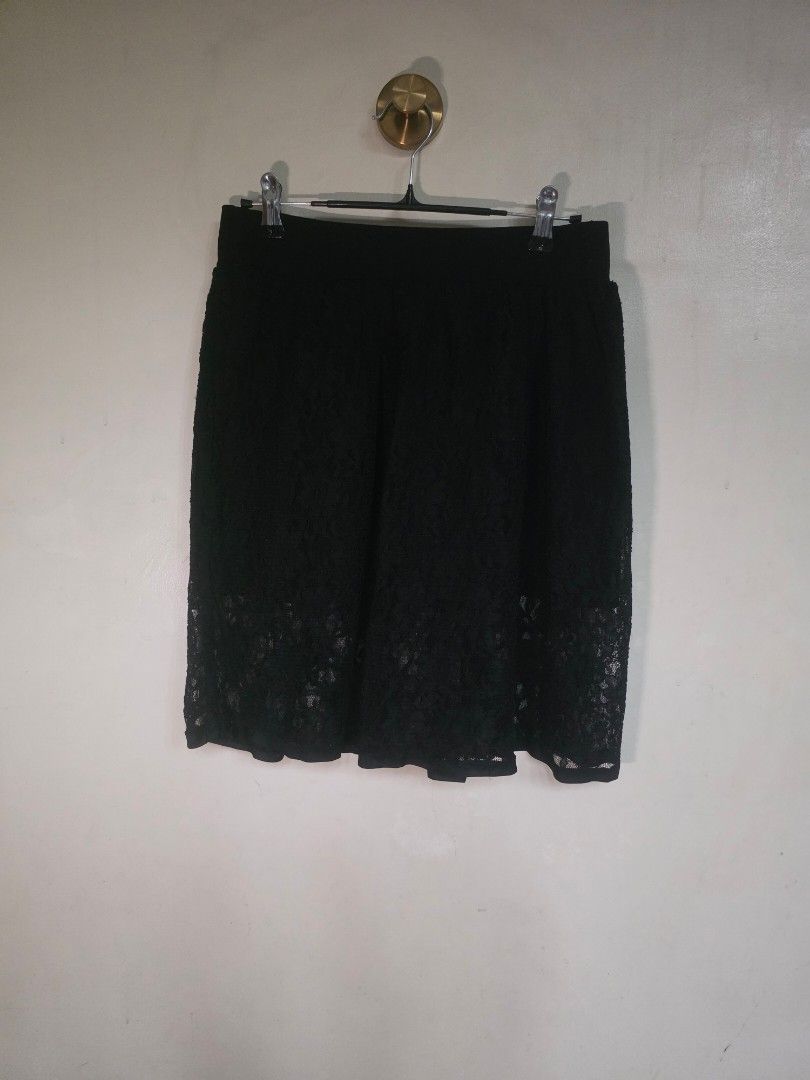 Black Lace Skirt (Category: Skirts) located in Manila. Submitted by dcory (Listing ID 1468041504, Image 1). Description: Measurements Waist: 12-17 inches Length: 17.5 inches - Garterized.