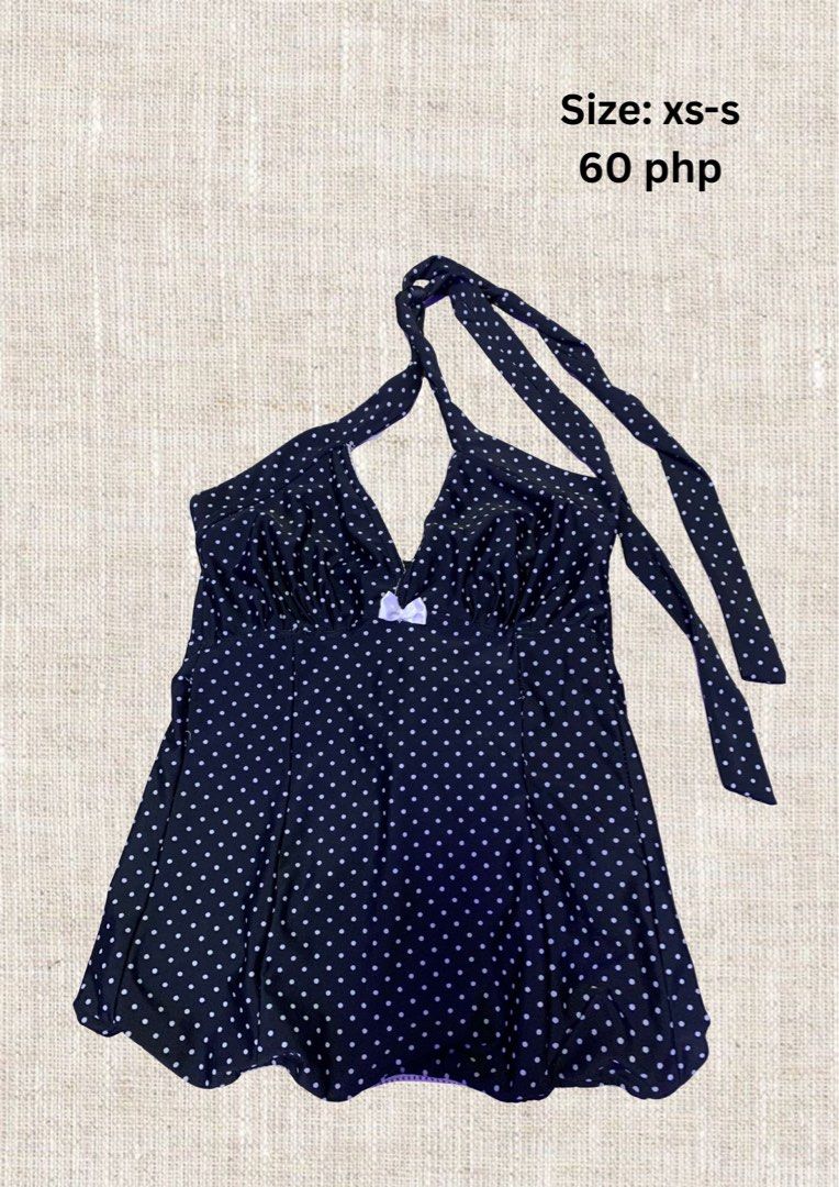 Black polka dot halter top size xs-s (Category: Bikinis & Swimsuits) located in Bulacan. Submitted by jeune.elly (Listing ID 1467924664, Image 1). Description: MOP: Gcash (no cod) MOD: Flash express and lalamove only Loc: bulacan Reminders‼️ * all mine items should be payed within 24hrs * delivery fee will be shouldered by the buyer * manage your expectations * color may change due to lighting of the picture .