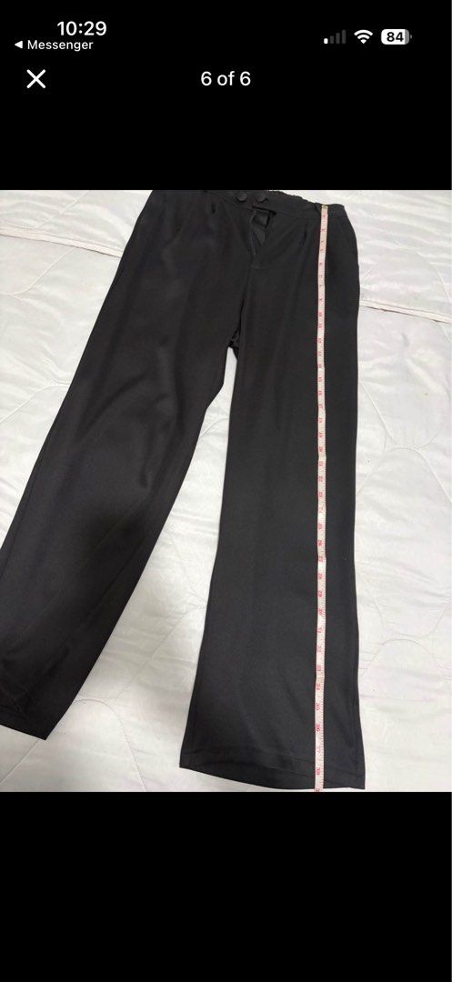 Black Slacks (Category: Other Bottoms) located in Cainta. Submitted by michaelalin (Listing ID 1467887371, Image 1). Description: Brand new Measurement see pictures Flowy and garterized at the back Cainta area Lalamove sf shoulder bu buyer.